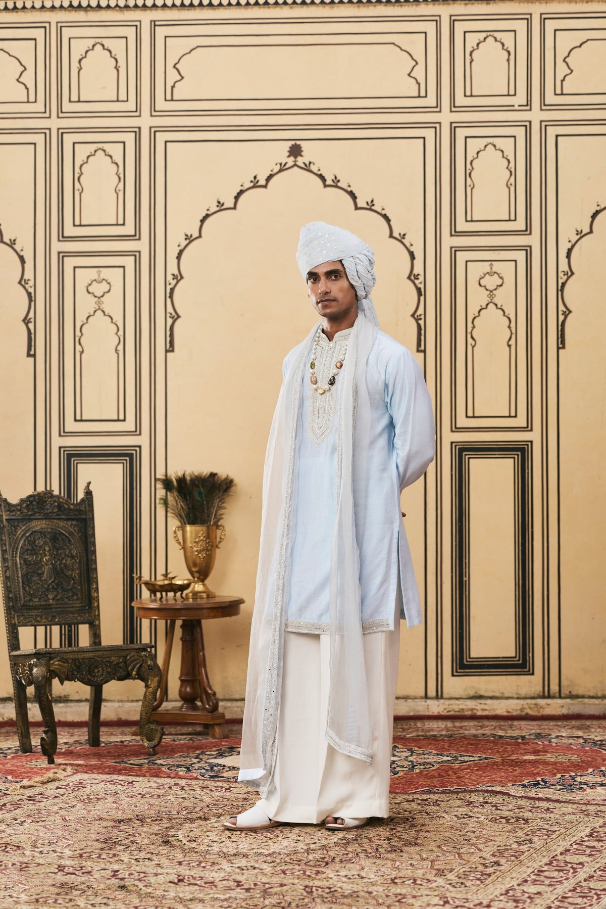 Falsai Chanderi Kurta Set by ITRH