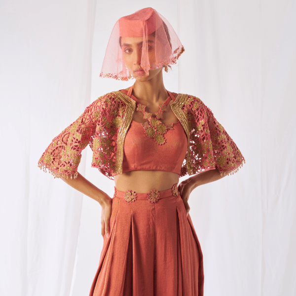 Kantimati- Cape, bustier and palazzos set — view 3