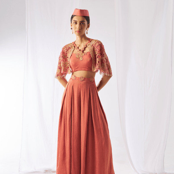 Kantimati- Cape, bustier and palazzos set — view 1