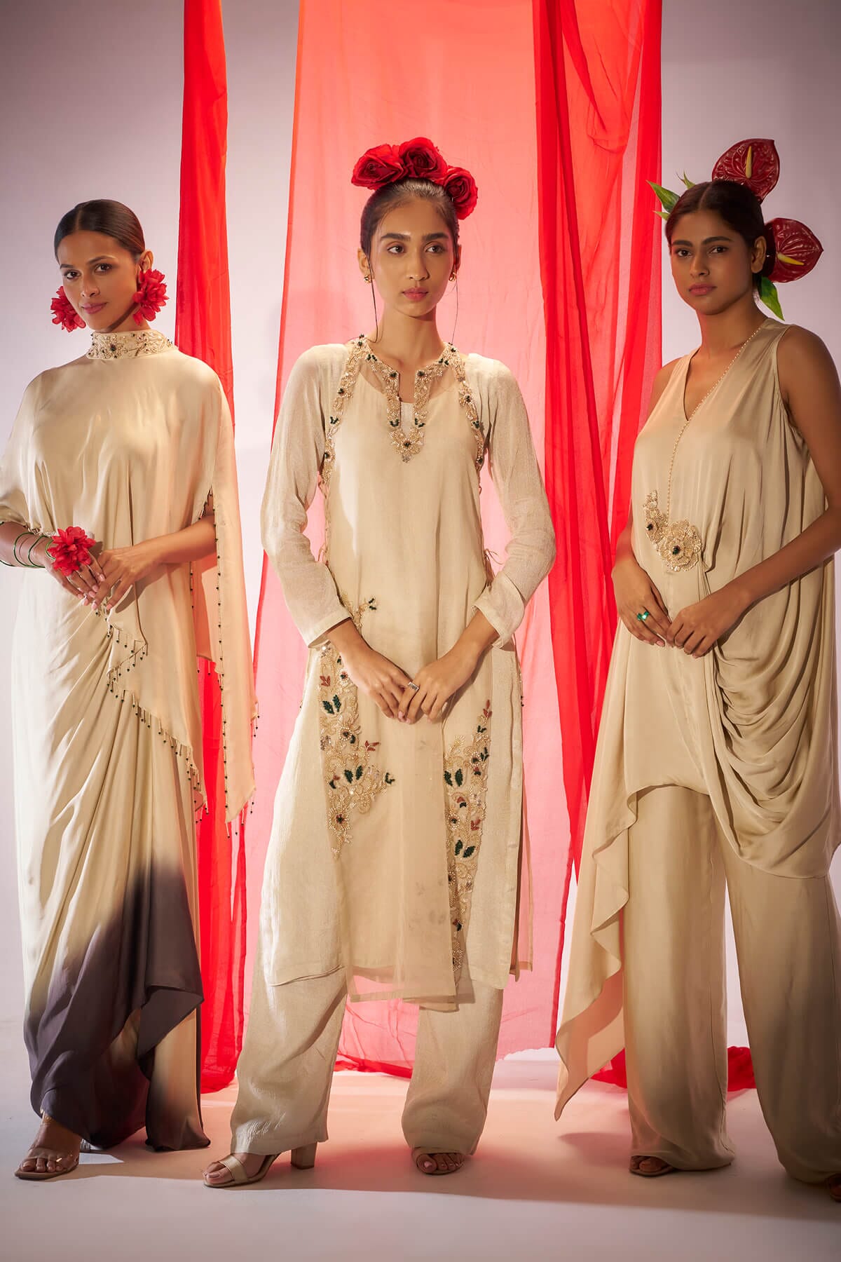 Shwetambara- Layered Kurta set — view 5