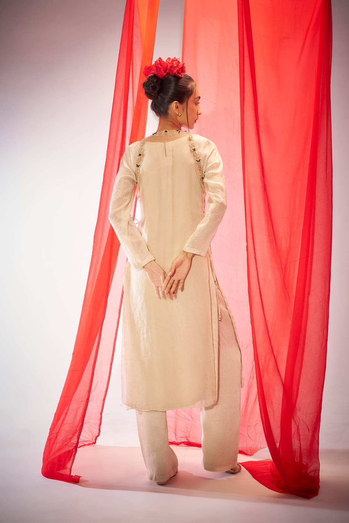 Shwetambara- Layered Kurta set — view 2