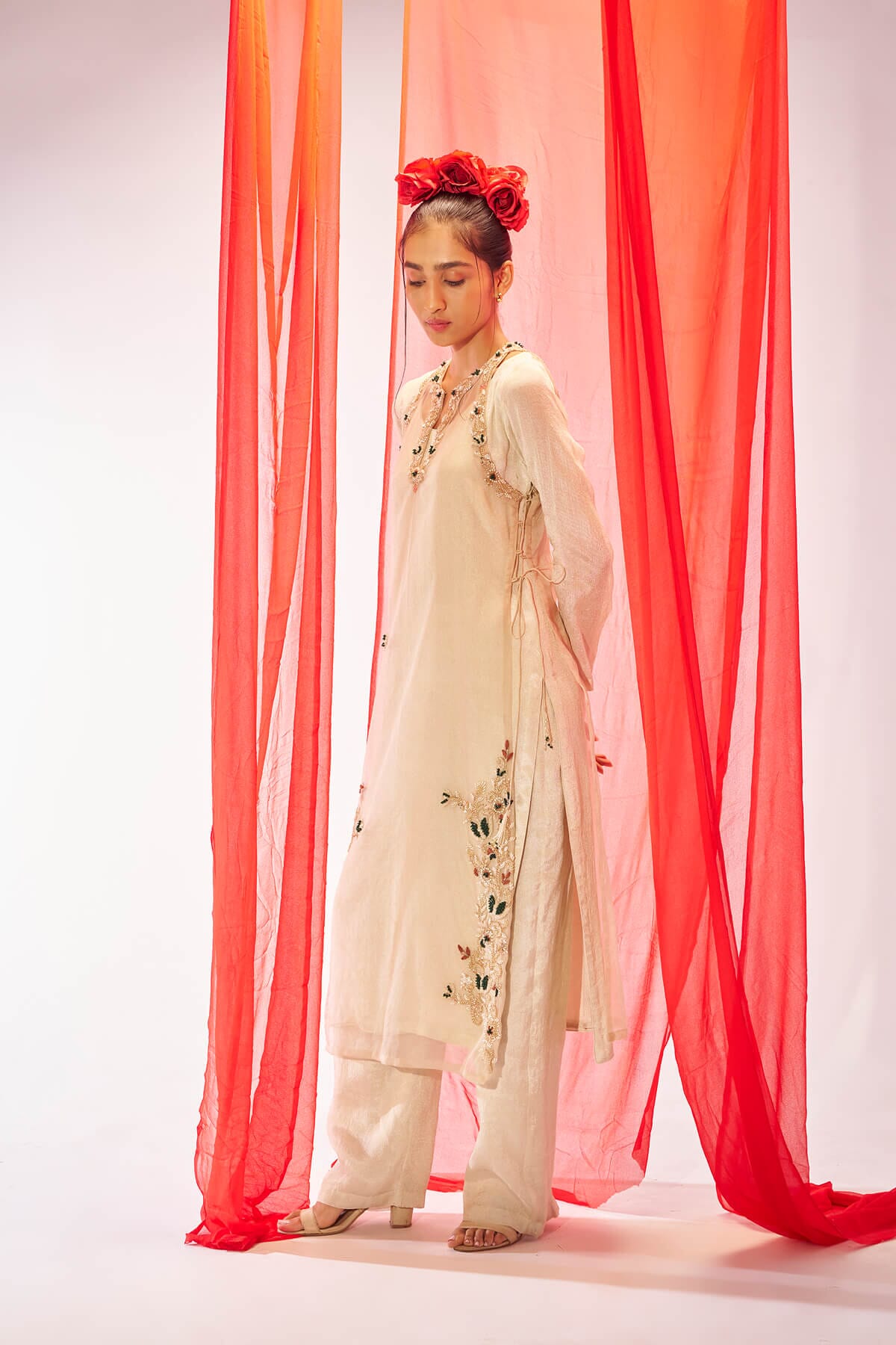 Shwetambara- Layered Kurta set — view 3