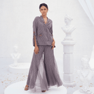 Anagha- Embroidered dressy blazer set — view 1