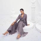 Anagha- Embroidered dressy blazer set — view 3