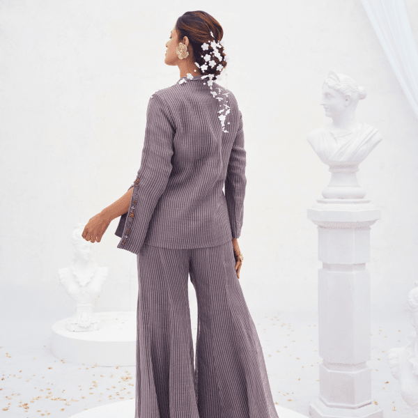 Anagha- Embroidered dressy blazer set — view 2