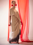 Aparajita- Draped skirt and cape set — view 1