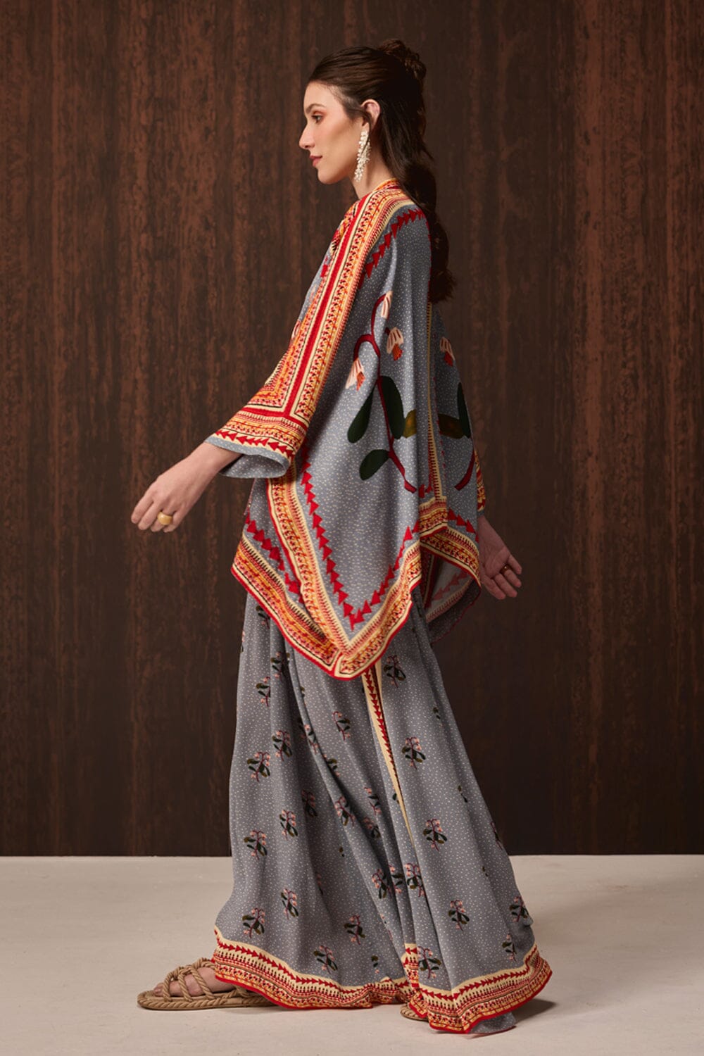 Aya Embroidered Cape with Pants — photo 3