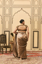 Bhoori Tissue Jadaau Saree Set by ITRH