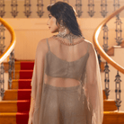 CHANDARUPA-Embellished Sheer Kaftan Set — view 3