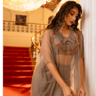 CHANDARUPA-Embellished Sheer Kaftan Set — view 4