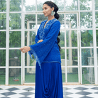 CHANDIKA-Embroidered Blazer Skirt Set — view 3