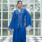 CHANDIKA-Embroidered Blazer Skirt Set — view 5