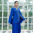 CHANDIKA-Embroidered Blazer Skirt Set — view 1