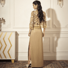 Cutwork Cape, Bustier, Pencil Skirt — view 6