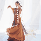 Dayamayi- Festive Draped saree blouse set — view 2