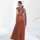 Dayamayi- Festive Draped saree blouse set — view 4