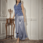 Draped Skirt, Embroidered Waistcoat — view 2