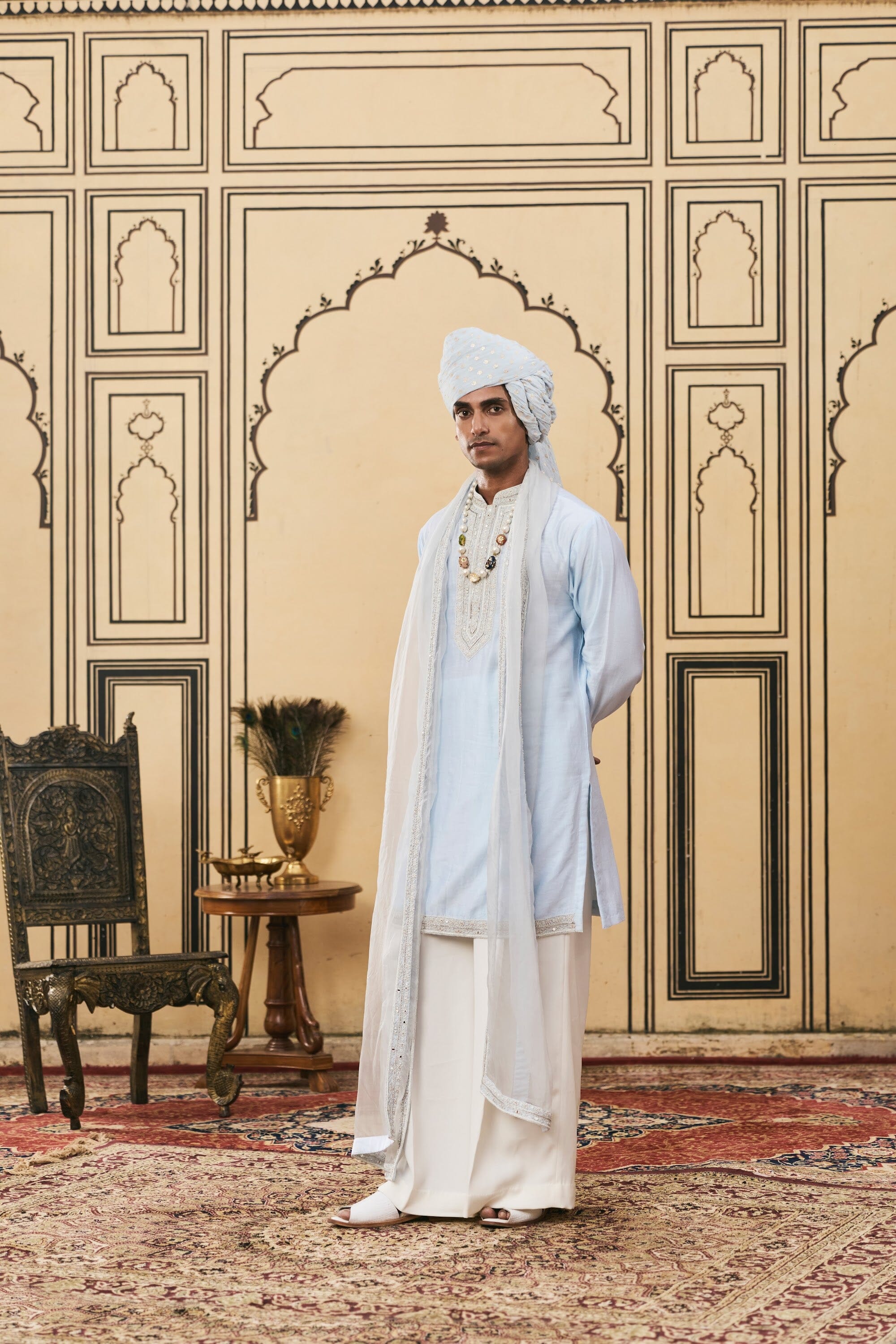 Falsai Chanderi Kurta Set by ITRH