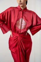 Gigi Coord Set In Maroon by Shriya Singhi