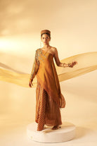 Girija- One shoulder top with draped skirt