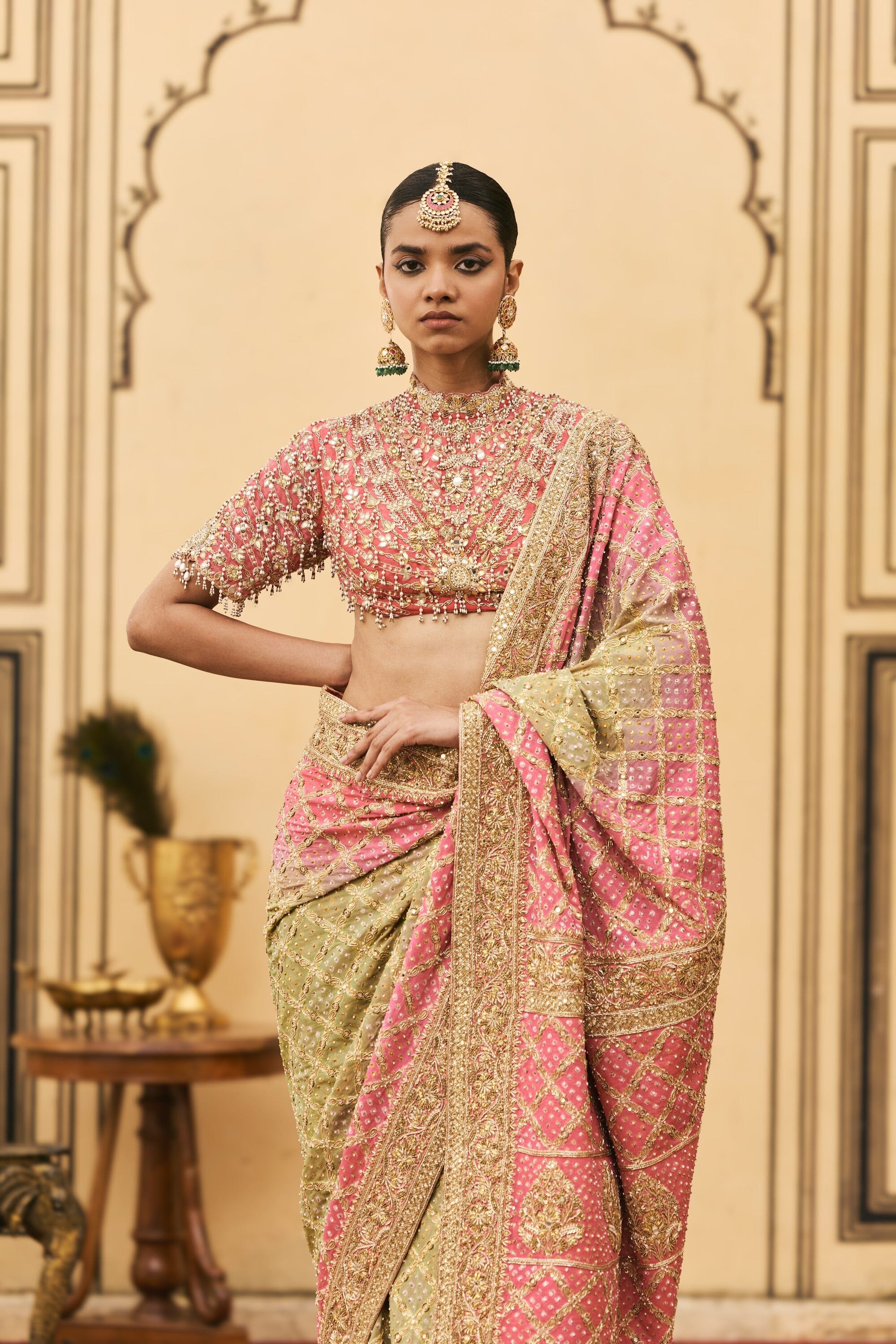 Gulnaar Ombré Saree Set by ITRH