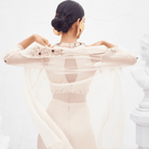 Haimavati- Draped skirt and cape set — view 4
