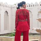 ISHANI-Embroidered Peplum Tunic Set — view 2