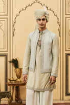 Jalabha Raw Silk Kurta Bundi Set by ITRH