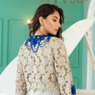 JAYA-Embroidered Draped Cape Set — view 2
