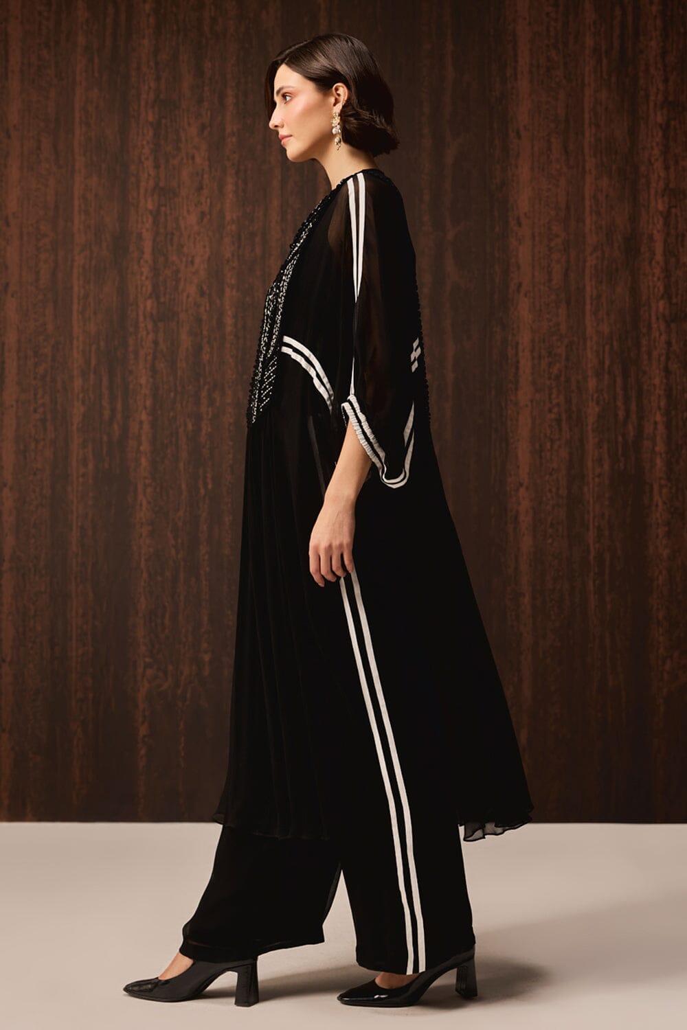 Jivi Embroidered Kaftan With Pants — photo 4
