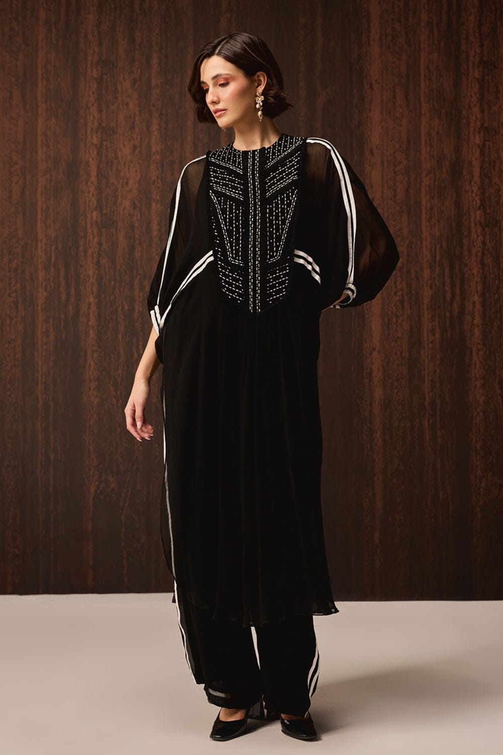 Jivi Embroidered Kaftan With Pants — photo 1
