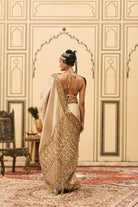 Kansya Tissue Brocade Metal Saree Set by ITRH