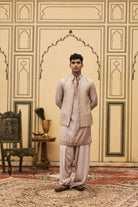 Kastoori Tussar Silk Kurta Bundi Set by ITRH