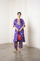 Kris Kurta Set Purple by Shriya Singhi