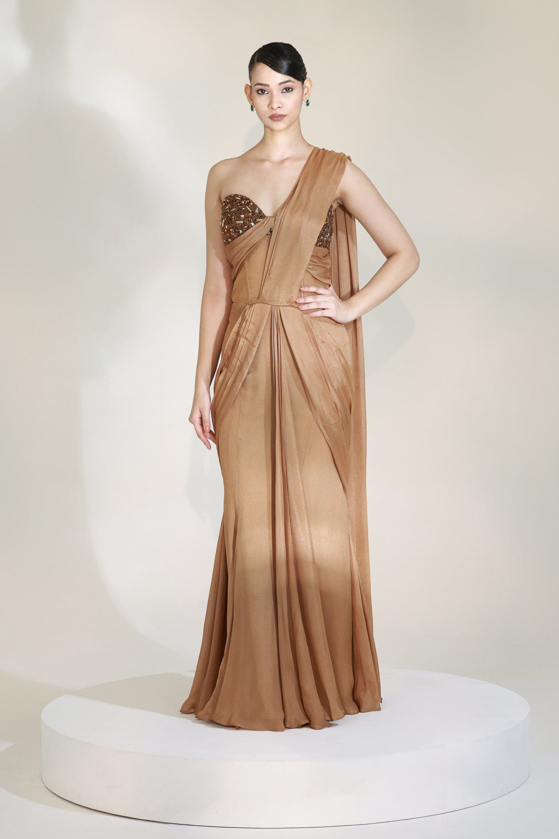 LUMINA CORSET SAREE GOWN M