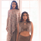 MAHADEVI-Tasselled Draped Cape Set — view 4