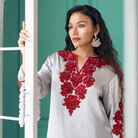 MAHAMAYA-Embellished Farshi Pant Set — view 4