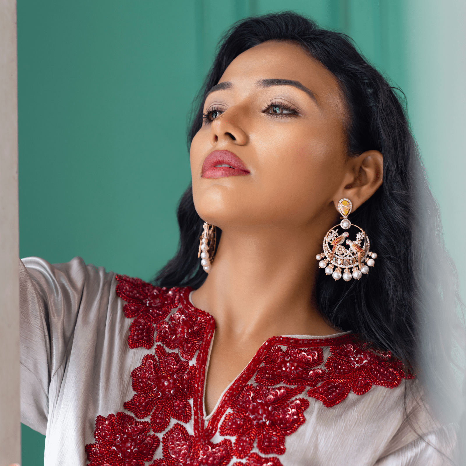 MAHAMAYA-Embellished Farshi Pant Set — view 1