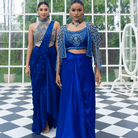 MAHASHAKTI-Embroidered Pre-Draped Saree — view 4