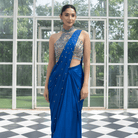 MAHASHAKTI-Embroidered Pre-Draped Saree — view 2