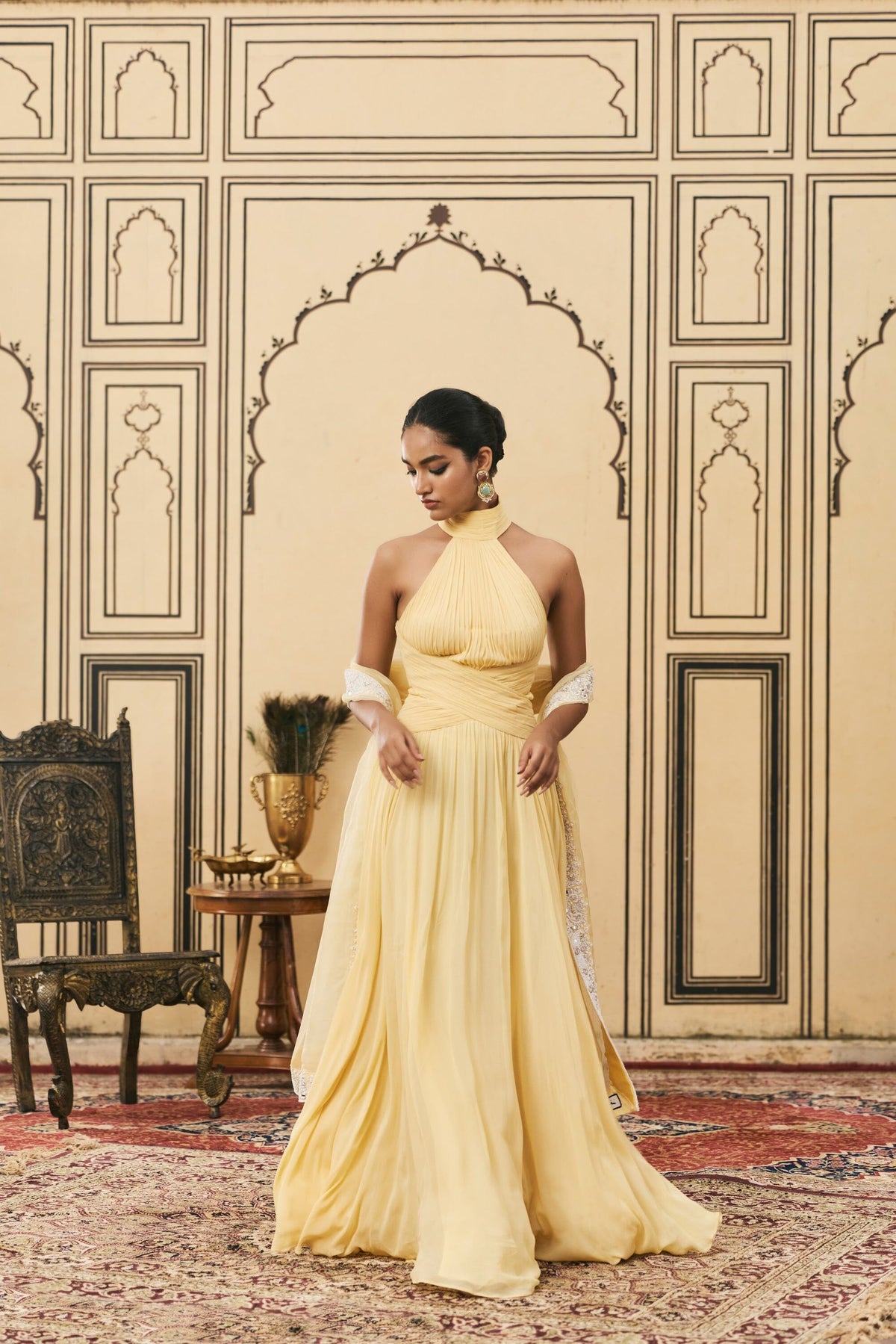 Makhani Georgette Gown Set by ITRH