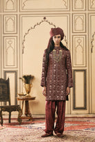 Maroonya Chanderi Brocade Velvet Kurta Set by ITRH