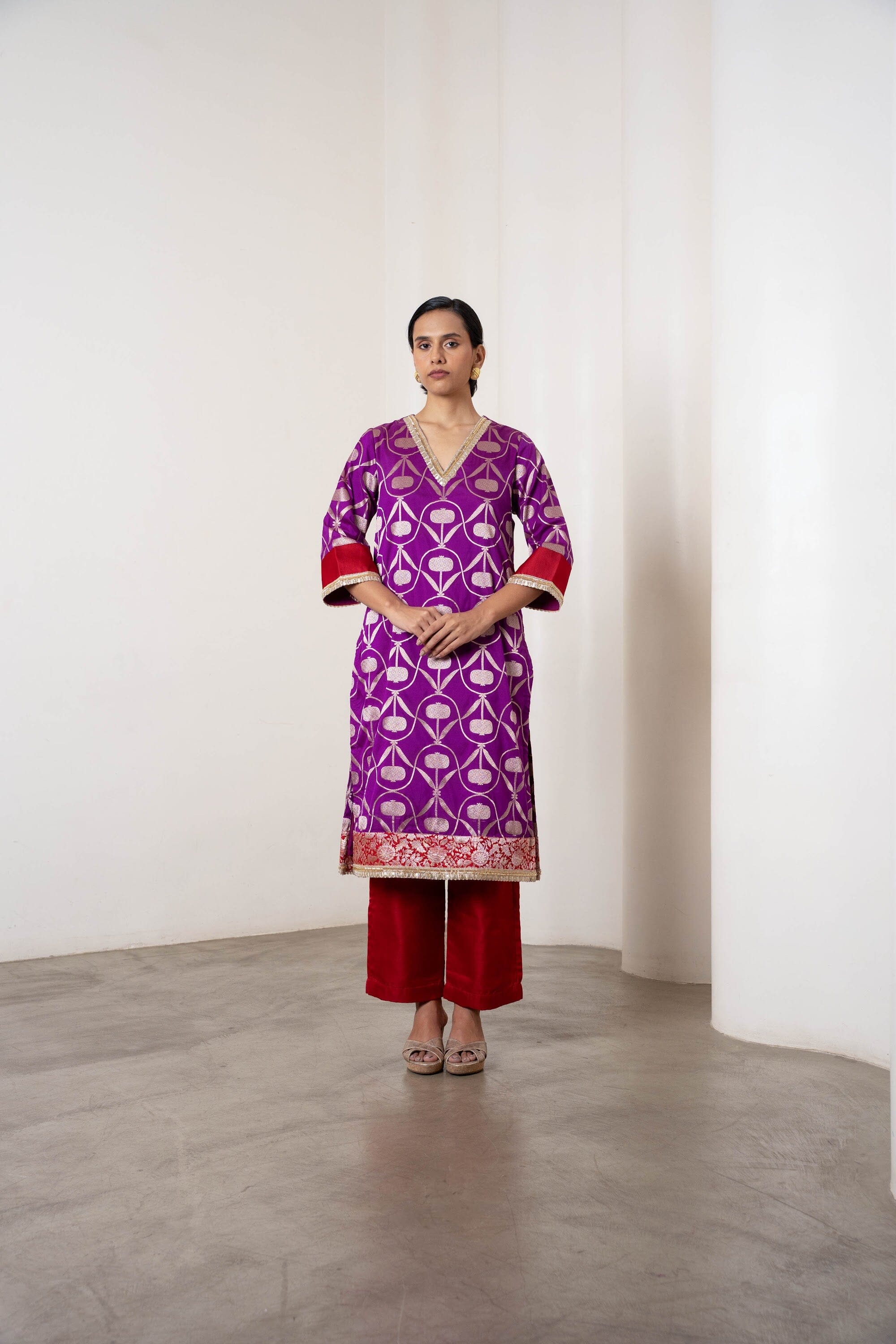 Masoom Kurta Set Purple by Shriya Singhi