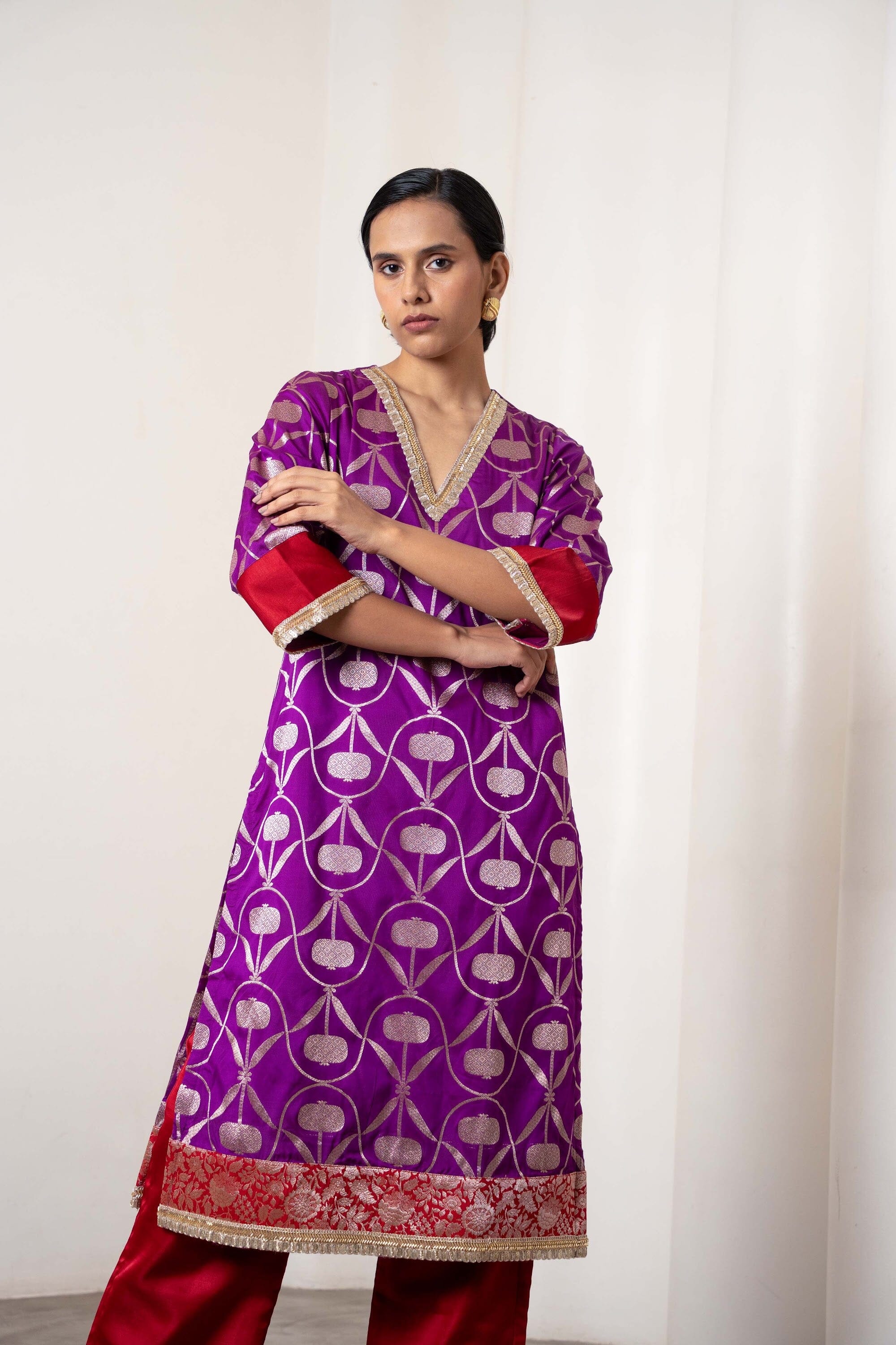 Masoom Kurta Set Purple by Shriya Singhi