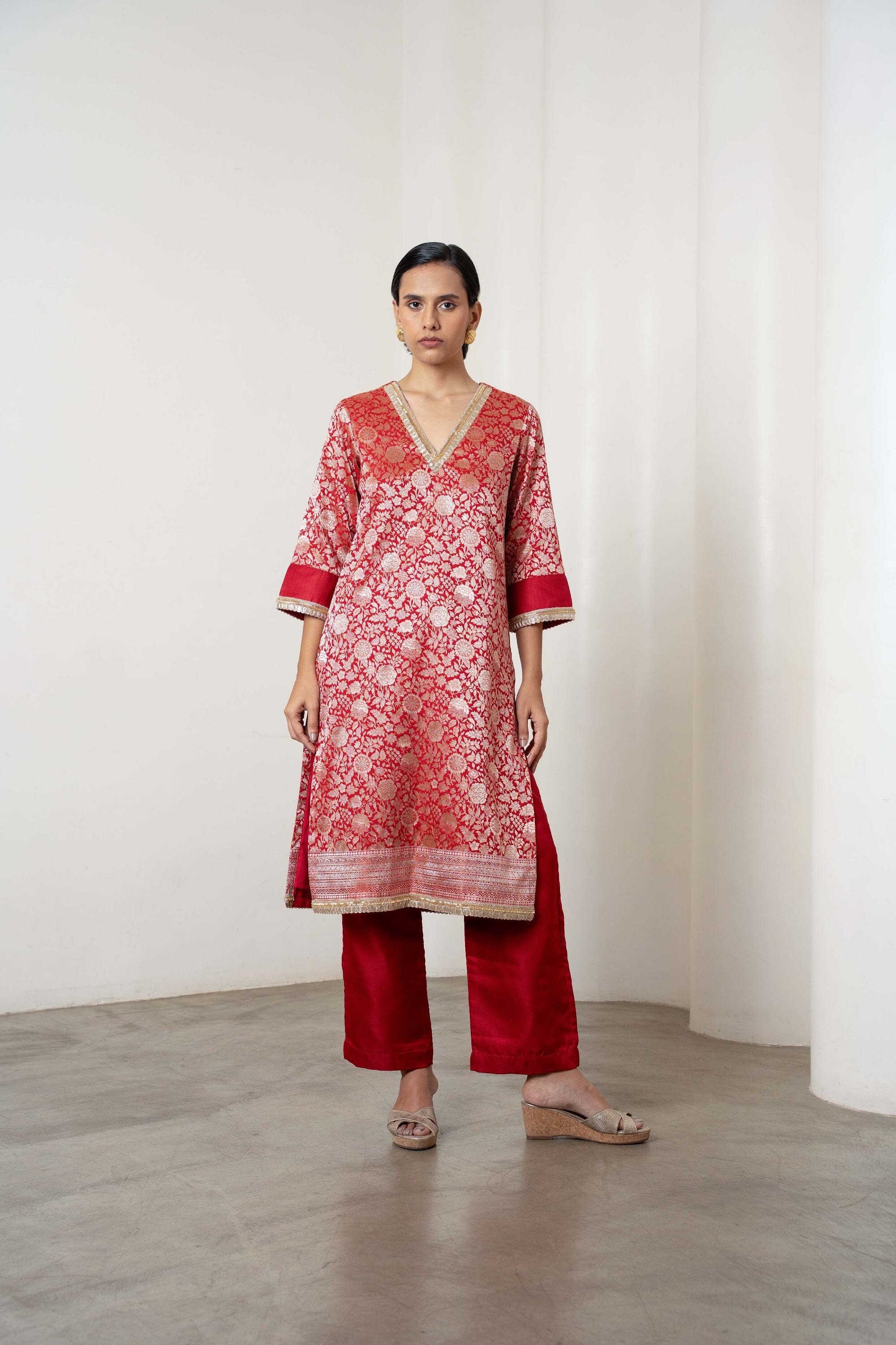 Masoom Kurta Set Red by Shriya Singhi