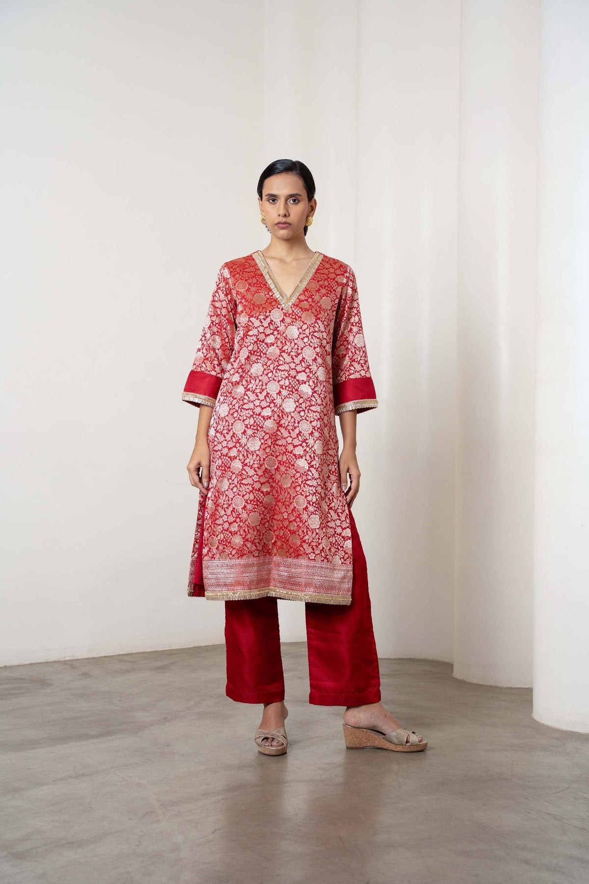 Masoom Kurta Set Red by Shriya Singhi