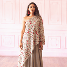 NARAYANI-Cutwork Cape Palazzo Set — view 5
