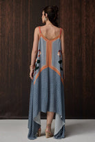 OMG Pale Blue Embroidered Swing Maxi Dress — photo 7