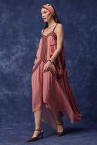 OMG Rose Pink Embroidered Swing Maxi Dress — photo 3