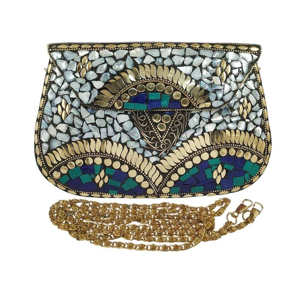 PEACOCK Mosiac Clutch by Clutch It